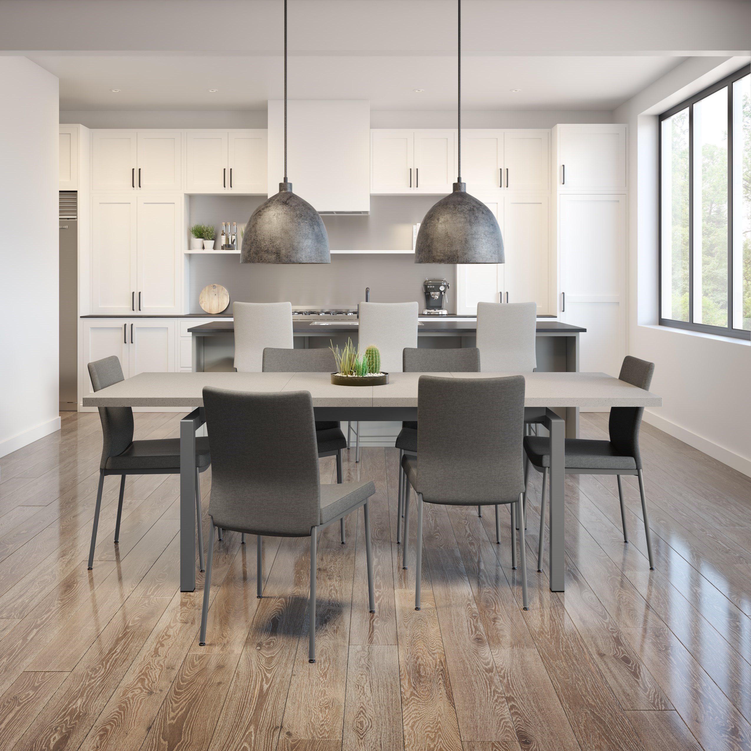 Amisco Urban 758848708 Customizable Zoom Extendable Table with Self